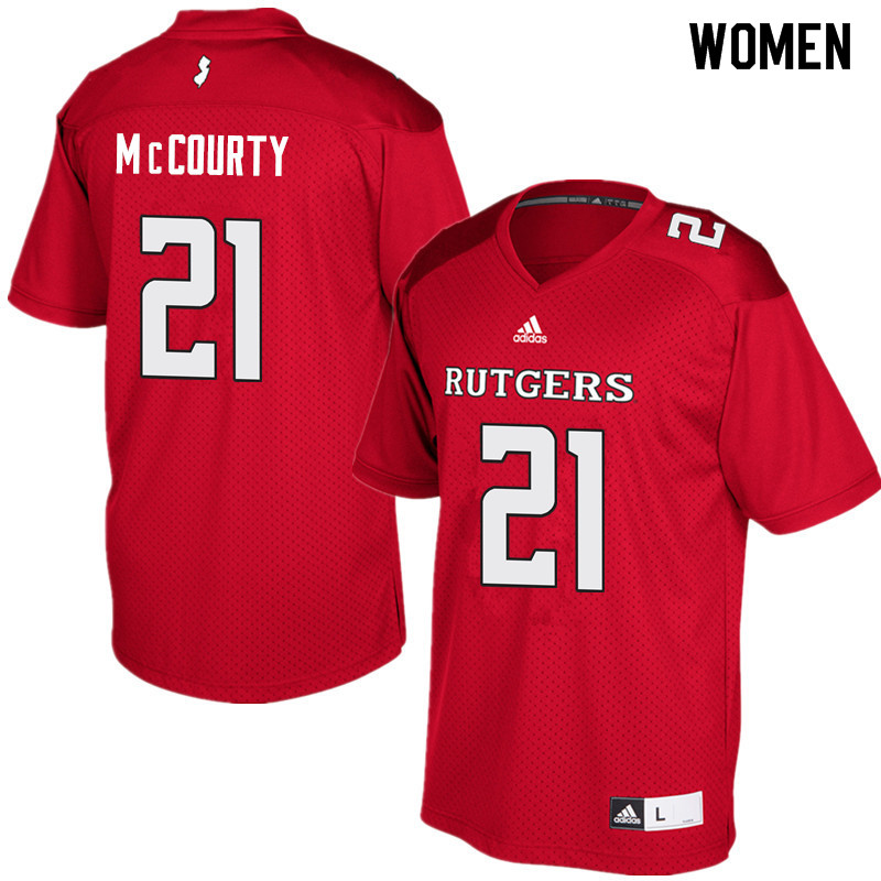Women #21 Jason McCourty Rutgers Scarlet Knights College Football Jerseys Sale-Red